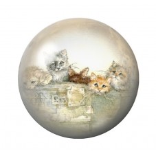 Cabochon en Verre Illustré Chats 12 à 25mm pour la Création de Bijoux Fantaisie - DIY