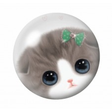 Cabochon en Verre Illustré Chat 12 à 25mm pour la Création de Bijoux Fantaisie - DIY