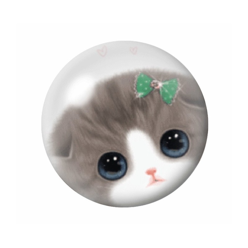 Cabochon en Verre Illustré Chat 12 à 25mm