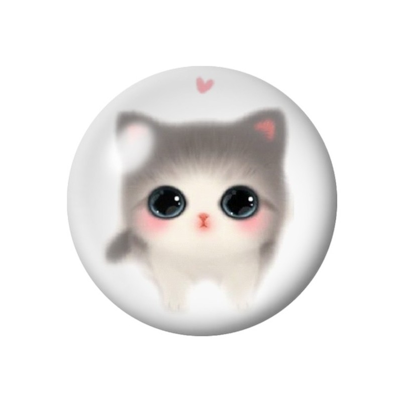 Cabochon en Verre Illustré Chat 12 à 25mm