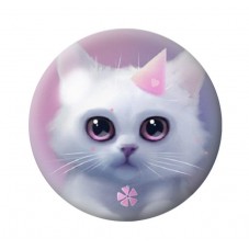 Cabochon en Verre Illustré Chat Fête 12 à 25mm pour la Création de Bijoux Fantaisie - DIY