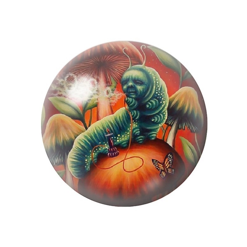 Cabochon en Verre Illustré Chenille Alice au Pays des Merveilles 12 à 25mm