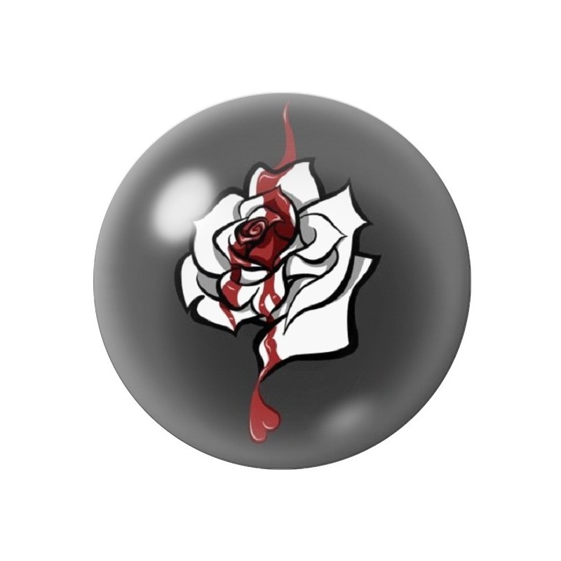 Cabochon en Verre Illustré Rose Alice au Pays des Merveilles 12 à 25mm