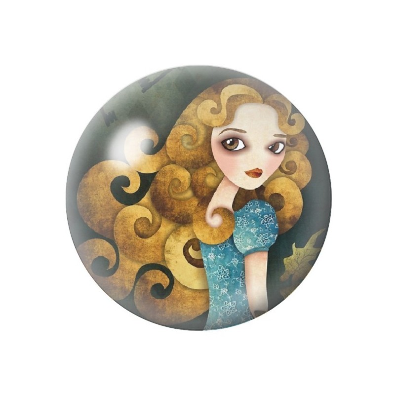 Cabochon en Verre Illustré Alice au Pays des Merveilles 12 à 25mm