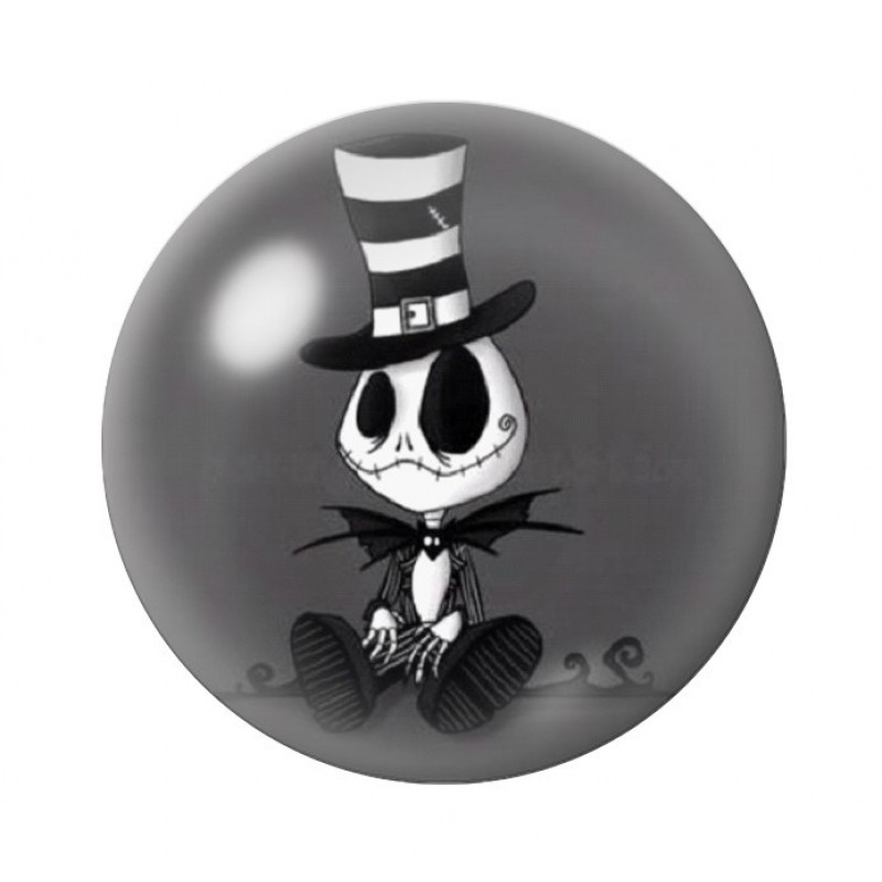 Cabochon en Verre Illustré Jack Gothique 12 à 25mm