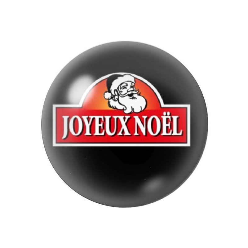 Cabochon en Verre Illustré "Joyeux Noël" 12 à 25mm