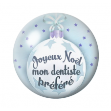 Cabochon en Verre Illustré "Joyeux Noël mon Dentiste Préféré" 12 à 25mm pour la Création de Bijoux Fantaisie - DIY