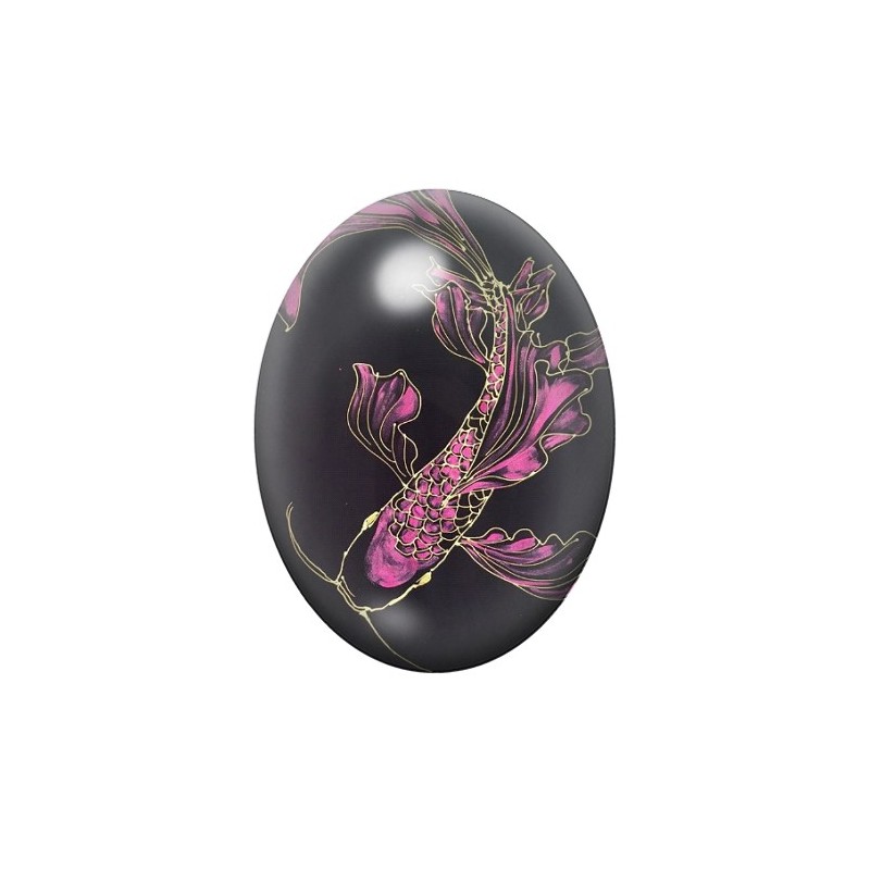 Cabochon en Verre Illustré Poisson-Chat 13x18, 18x25 ou 30x40mm