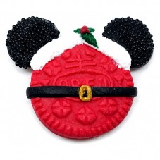 Breloque Macaron Tête de Souris Noël en Pâte Polymère Fimo 40X37mm pour la Création de Bijoux Fantaisie - DIY