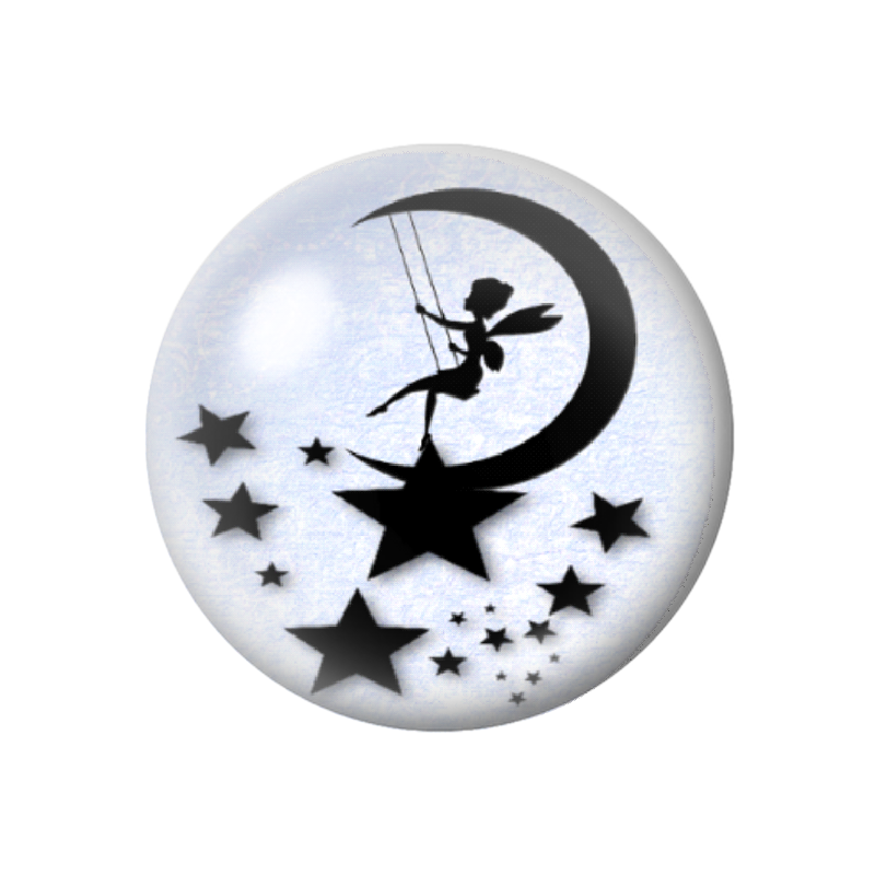 Cabochon en Verre Illustré Fée 12 à 25mm