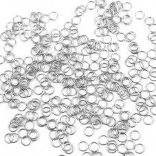 1000 Anneaux de Jonction Ouverts en Acier Inoxydable Argenté 3,5mm