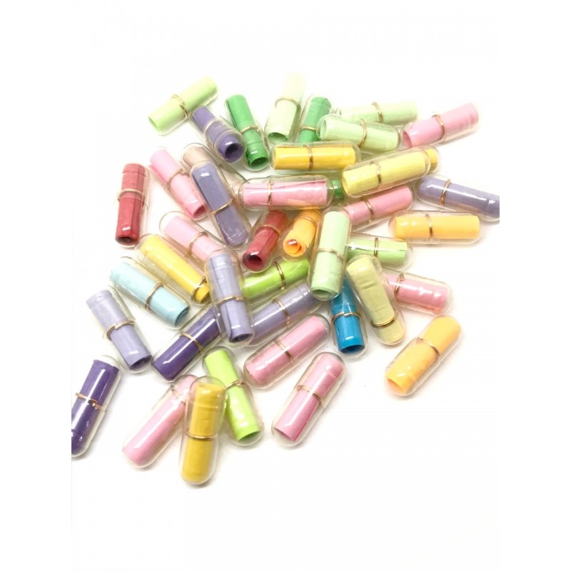 100 Gélules Capsules pour Message Secret à Écrire 21x7mm