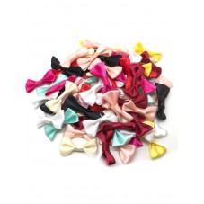 80 Noeuds Satin Multicolore 40x25mm pour la Création de Bijoux Fantaisie - DIY