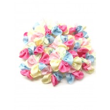 50 Noeuds Multicolores en Tissu 30mm pour la Création de Bijoux Fantaisie - DIY
