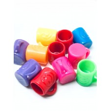 10 Breloques Tasse Smile Multicolores 20x18mm pour la Création de Bijoux Fantaisie - DIY