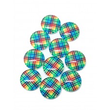10 Cabochons en Verre Quadrillage 12mm pour la Création de Bijoux Fantaisie - DIY