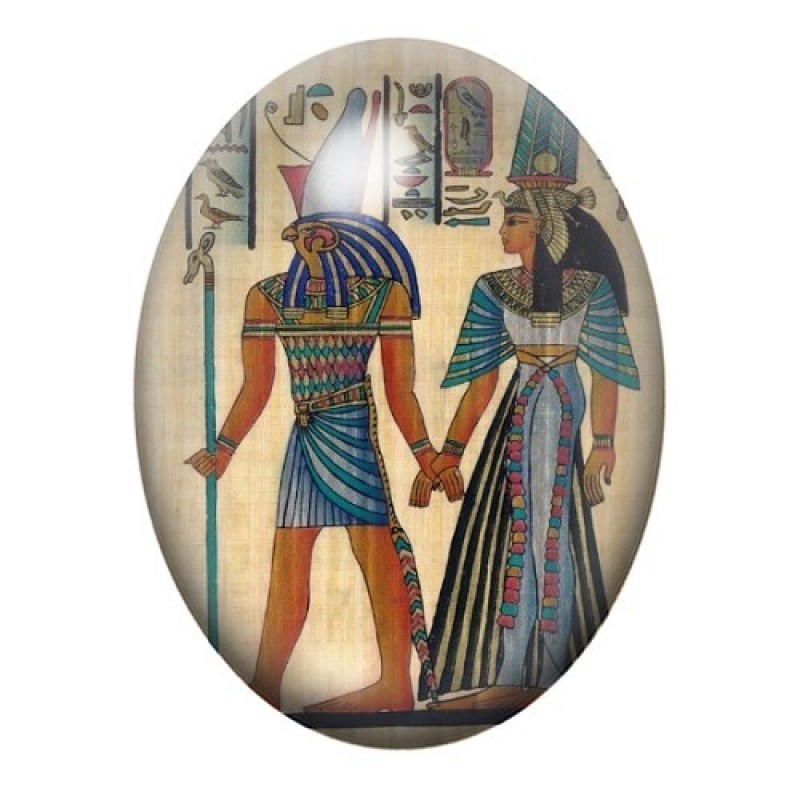 Cabochon en Verre Illustré Égypte 13x18, 18x25 ou 30x40mm