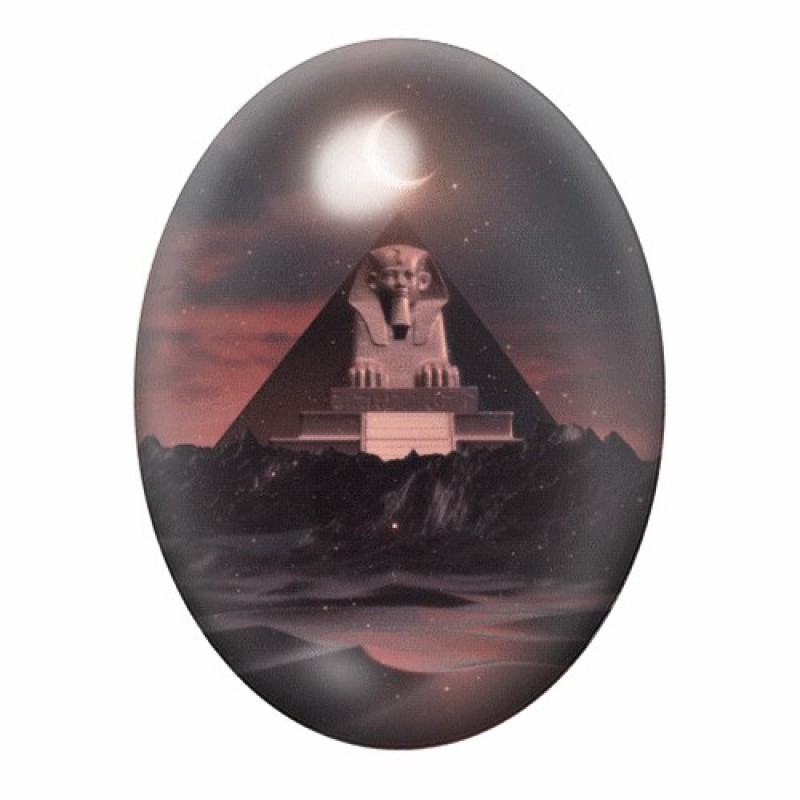 Cabochon en Verre Illustré Égypte 13x18, 18x25 ou 30x40mm