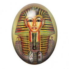 Cabochon en Verre Illustré Masque Doré de Toutânkhamon 13x18, 18x25 ou 30x40mm pour la création de bijoux fantaisie - DIY