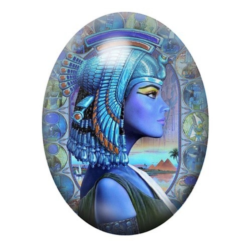 Cabochon en Verre Illustré Égypte 13x18, 18x25 ou 30x40mm