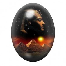 Cabochon en Verre Illustré Sphinx et Pyramides au Coucher du Soleil 13x18, 18x25 ou 30x40mm pour la création de bijoux fantaisie
