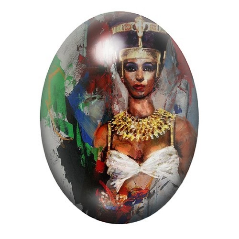 Cabochon en Verre Illustré Égypte 13x18, 18x25 ou 30x40mm