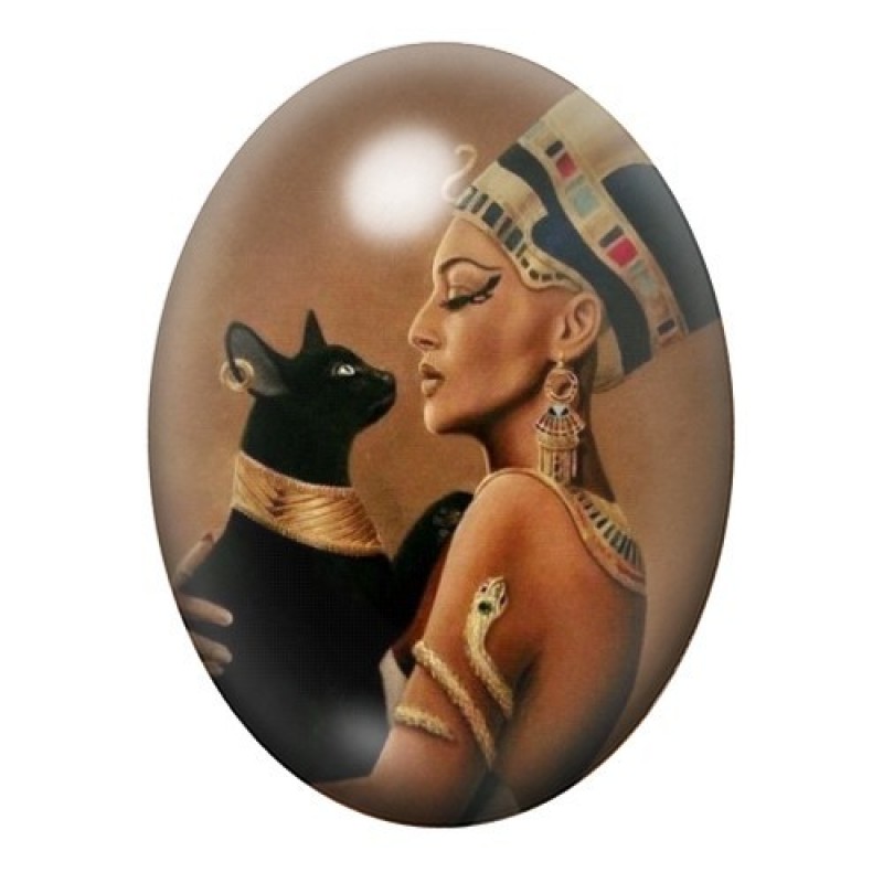 Cabochon en Verre Illustré Égypte 13x18, 18x25 ou 30x40mm