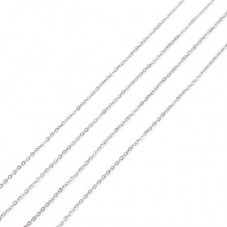 2 Mètres de Chaine Fine à Mailles en Acier Inoxydable Platine 1,6mm