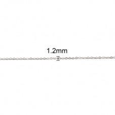 2 Mètres de Chaine Fine à Mailles en Acier Inoxydable Platine 1,6mm