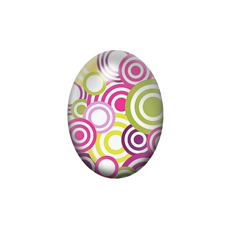 Cabochon en Verre Illustré Psychédélique 13x18, 18x25 ou 30x40mm