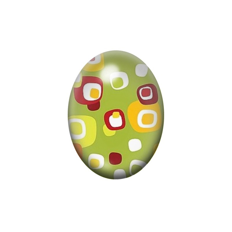 Cabochon en Verre Illustré Psychédélique 13x18, 18x25 ou 30x40mm