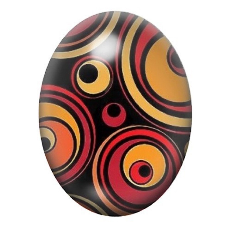 Cabochon en Verre Illustré Psychédélique 13x18, 18x25 ou 30x40mm