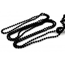 Support Collier Chaîne à Bille Noir 65cm pour Cabochon 25mm