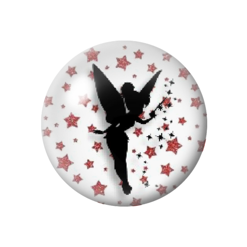 Cabochon en Verre Illustré Fée 12 à 25mm