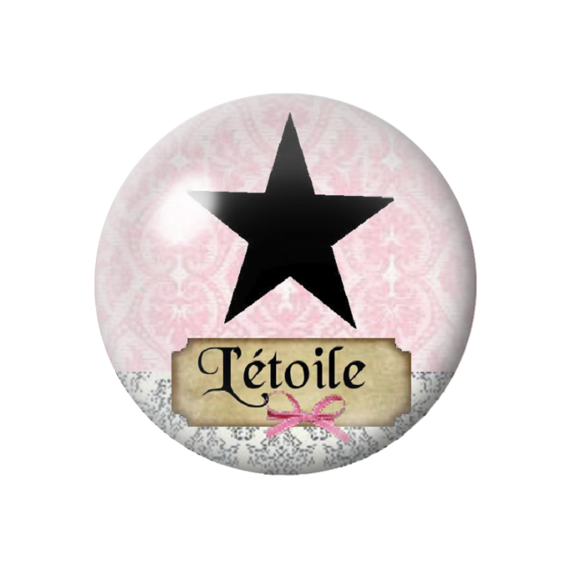 Cabochon en Verre Illustré Étoile 12 à 25mm