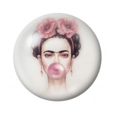 Cabochon en Verre Illustré Frida Kahlo 12 à 25mm pour la Création de Bijoux Fantaisie - DIY