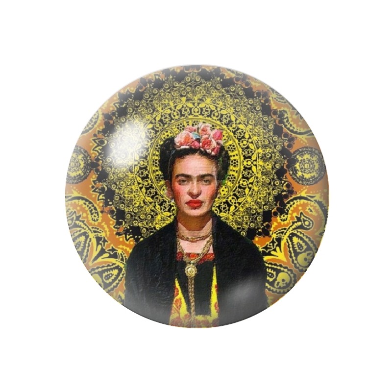 Cabochon en Verre Illustré Frida Kahlo 12 à 25mm
