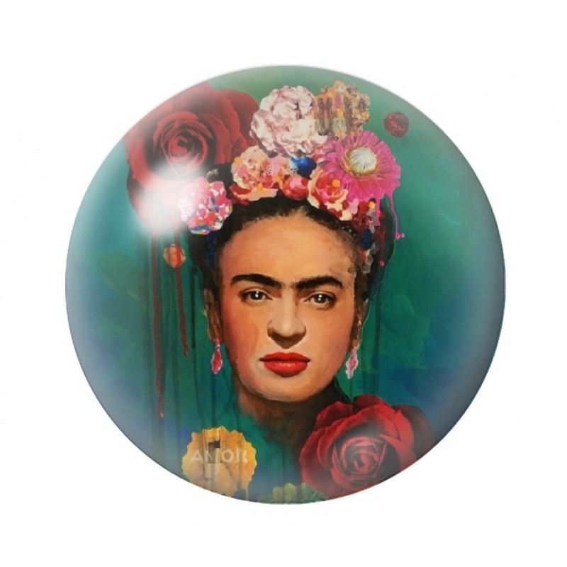 Cabochon en Verre Illustré Frida Kahlo 12 à 25mm