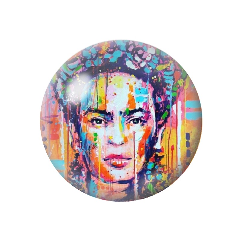 Cabochon en Verre Illustré Frida Kahlo 12 à 25mm