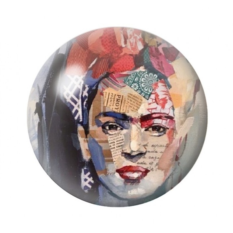 Cabochon en Verre Illustré Frida Kahlo 12 à 25mm