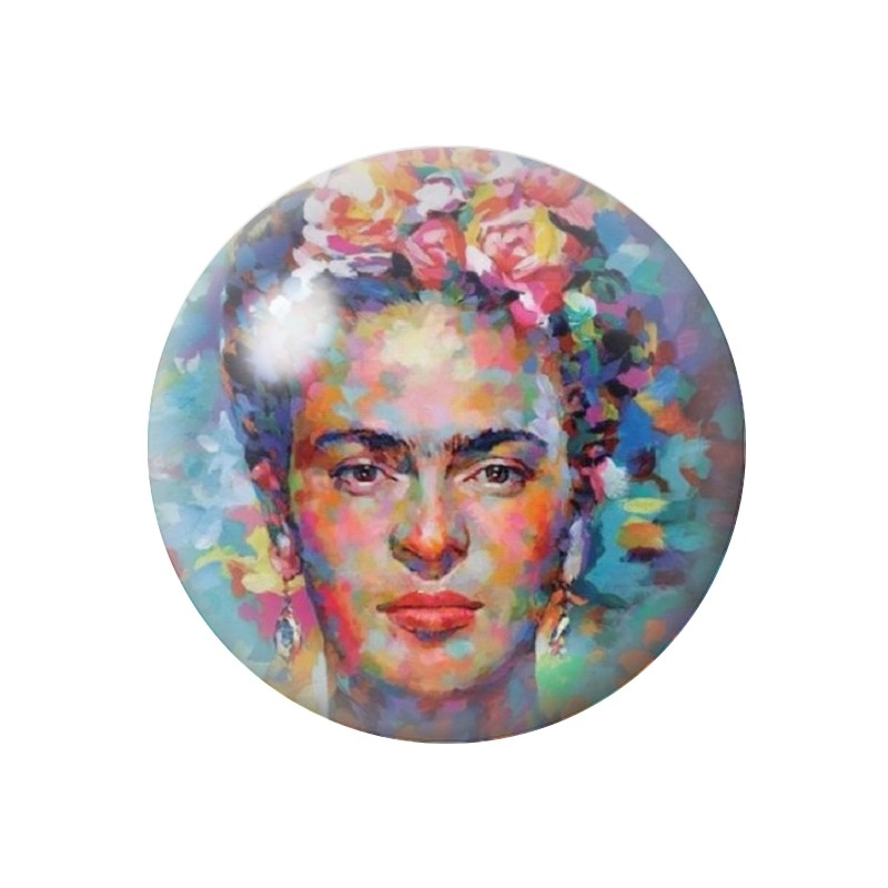 Cabochon en Verre Illustré Frida Kahlo 12 à 25mm