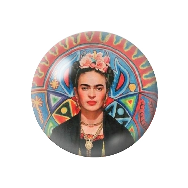 Cabochon en Verre Illustré Frida Kahlo 12 à 25mm