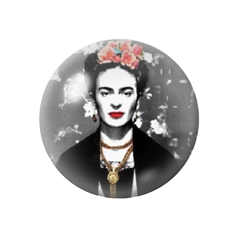 Cabochon en Verre Illustré Frida Kahlo 12 à 25mm