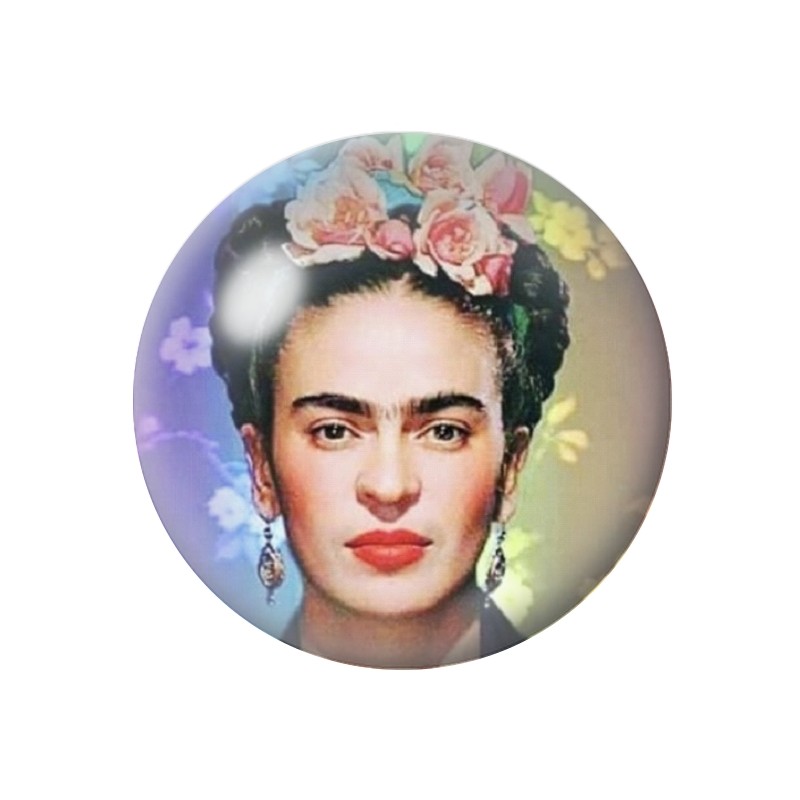 Cabochon en Verre Illustré Frida Kahlo 12 à 25mm