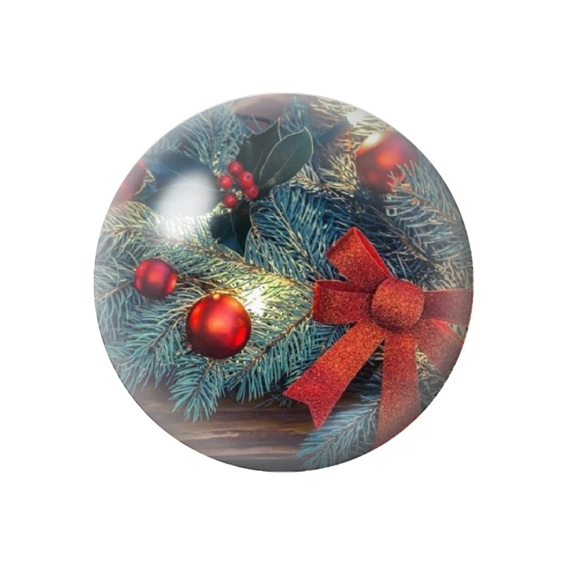 Cabochon en Verre Illustré Sapin de Noël 12 à 25mm