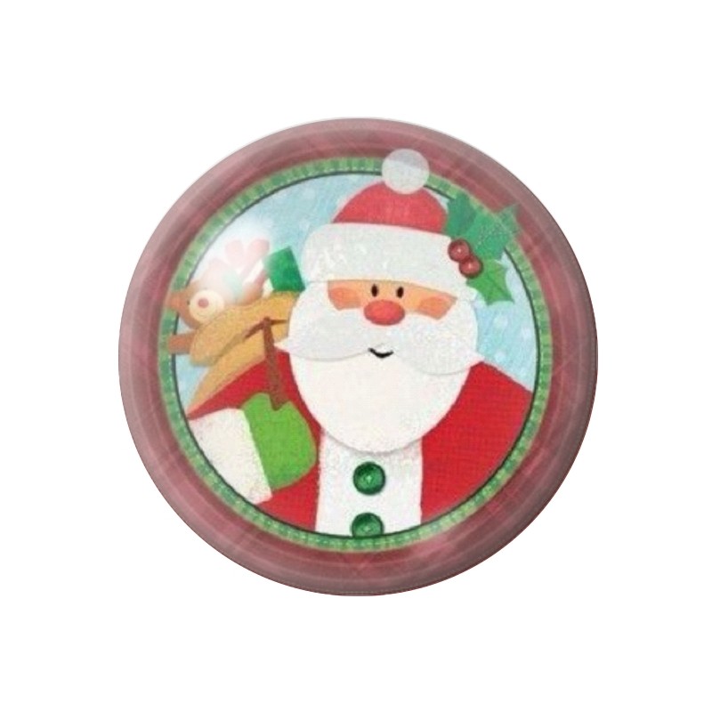 Cabochon en Verre Illustré Père-Noël 12 à 25mm