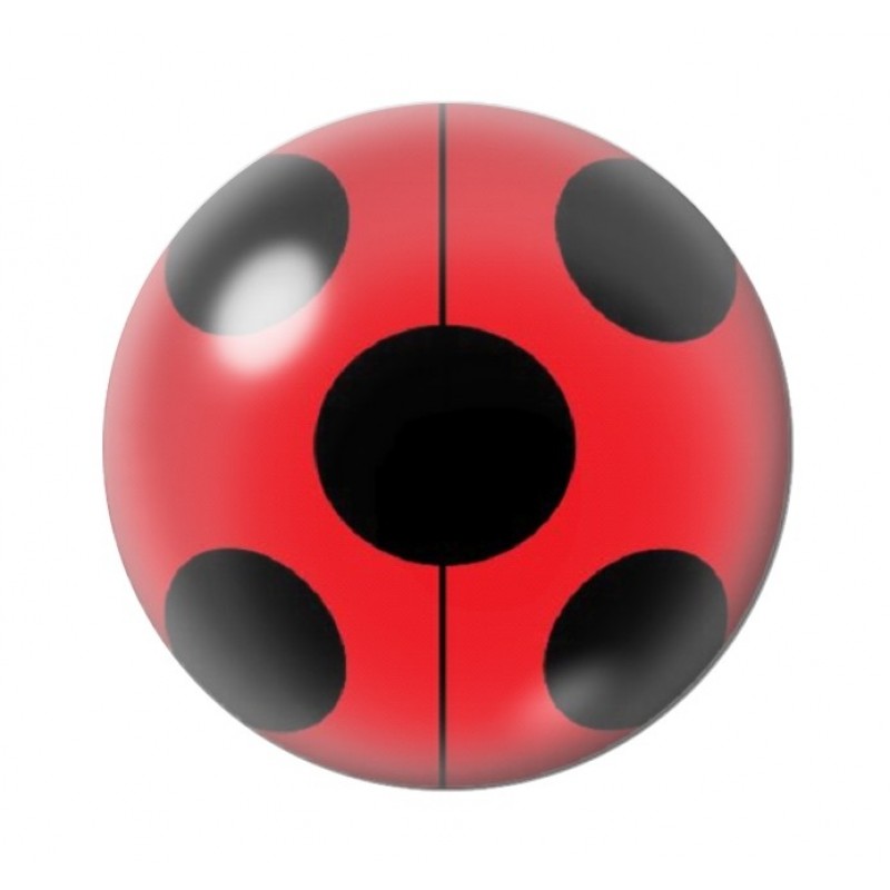 Cabochon en Verre Illustré Coccinelle Enfant 12 à 25mm