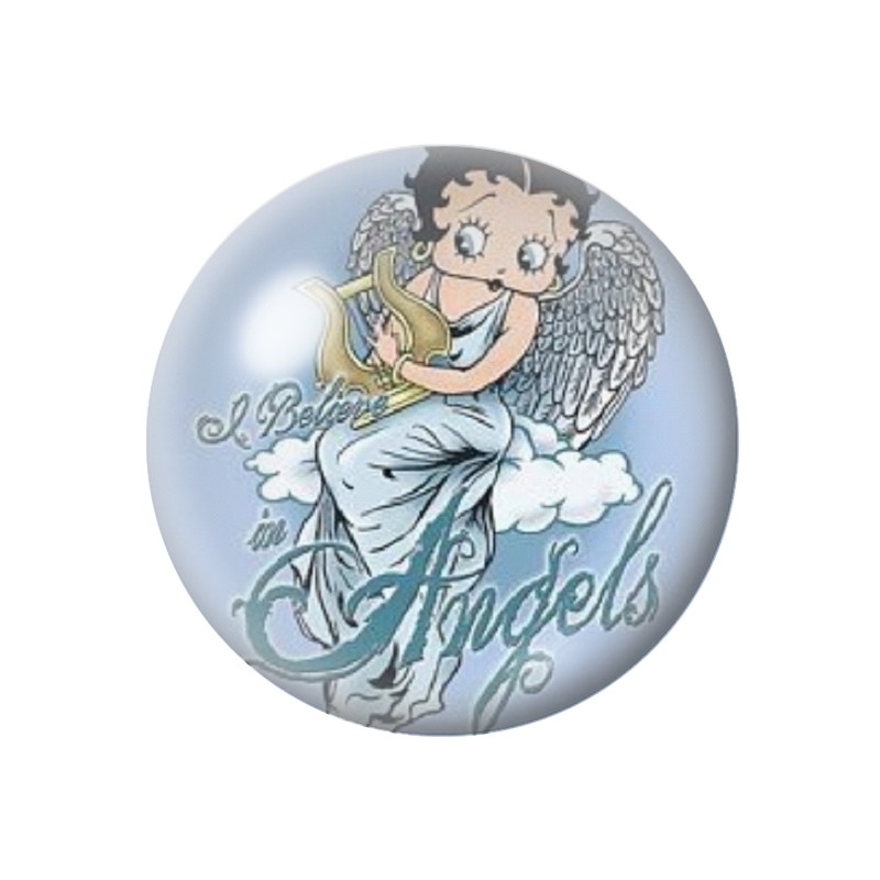 Cabochon en Verre Illustré Pin-up Betty Boop Noël 12 à 25mm