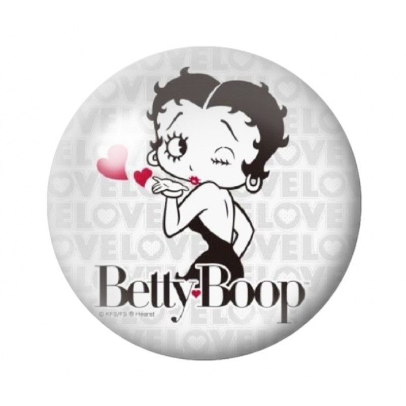 Cabochon en Verre Illustré Pin-up Betty Boop 12 à 25mm