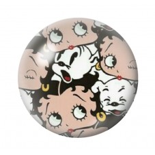 Cabochon en Verre Illustré Pin-up Betty Boop 12 à 25mm pour la Création de Bijoux Fantaisie - DIY